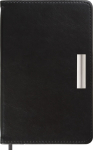 Щоденник датований 2026 Buromax Salerno зі штучної шкіри А6 336 сторінок чорний