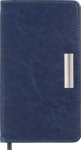 Щотижневик датований 2026 Buromax Salerno зі штучної шкіри 85x153 мм 128 сторінок синій