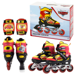 Ролики RL2119 (6 шт) Cars, розмір S (31-34), pu 1 світло із захистом в кор.