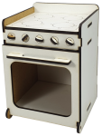 Меблі для ляльок ростом 30 см - Газова піч з МДФ AS-6019, М-2046  