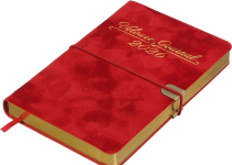 Щоденник датований 2026 Buromax Velour зі штучної шкіри А6 336 сторінок червоний