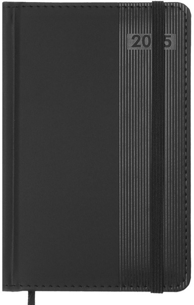 Щоденник датований 2026 Buromax Barone зі штучної шкіри А6 336 сторінок чорний - фото 1