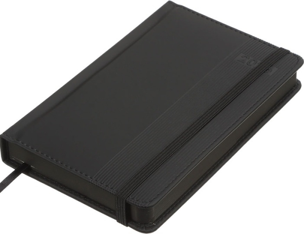 Щоденник датований 2026 Buromax Barone зі штучної шкіри А6 336 сторінок чорний - фото 4