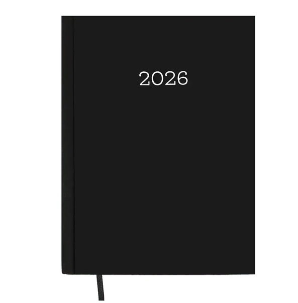 Щоденник датований A5 2026 Monochrome чорний - фото 1