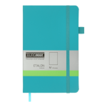 Книга записна ETALON 125*195, 96 арк чистый блок штучна шкіра, бірюзовий (BM.291060-06)