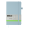 Книга записна ETALON 125*195, 96 арк чистый блок штучна шкіра, блакитний (BM.291060-14) - фото 1