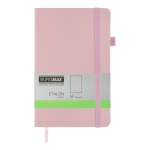 Книга записна ETALON 125*195, 96 арк чистый блок штучна шкіра, рожевий (BM.291060-10)