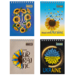 Блокнот на пружині зверху Buromax PATRIOT А6 48 листів у клітинку, картонна обкладинка (BM.24645116)