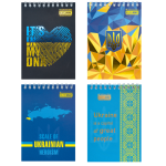 Блокнот на пружині зверху Buromax PATRIOT А6 48 листів у клітинку, картонна обкладинка (BM.24645115)