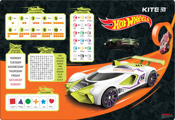 Підкладка настільна Kite Hot Wheels HW23-207 - фото 1