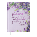 Щоденник датований 2024 Buromax ONLY А5 фіолетовий 336 с (BM.2184-14)