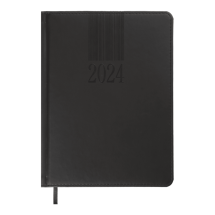 Щоденник датований 2024 Buromax Code А5 зі штучної шкіри 336 сторінок чорний (BM.2110-01)