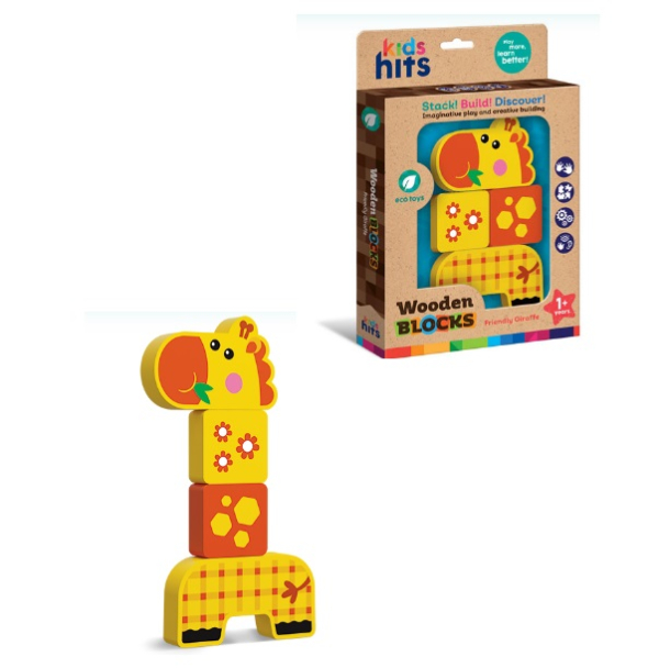 Дерев'яна іграшка Kids hits арт. KH20/003 (40шт) жирафа 4 деталі кор. 18, 5*27, 9*3 см