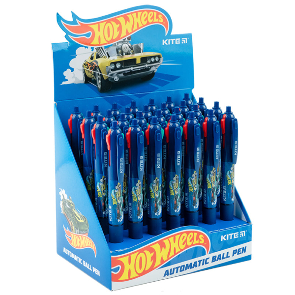Ручка кулькова автоматична Kite Hot Wheels HW23-067, 4 кольори - фото 2