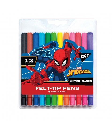 Фломастери YES 12 кольорів Marvel.Spiderman 650478