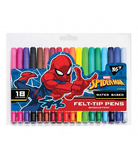 Фломастери YES 18 кольорів Marvel.Spiderman 650497
