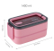 Ланчбокс подвійний з наповненням Kite K23-183-3, 1400 мл, рожевий - фото 3