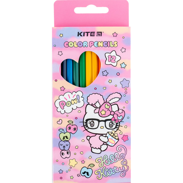 Олівці кольорові Kite Hello Kitty HK24-051, 12 шт. - фото 1