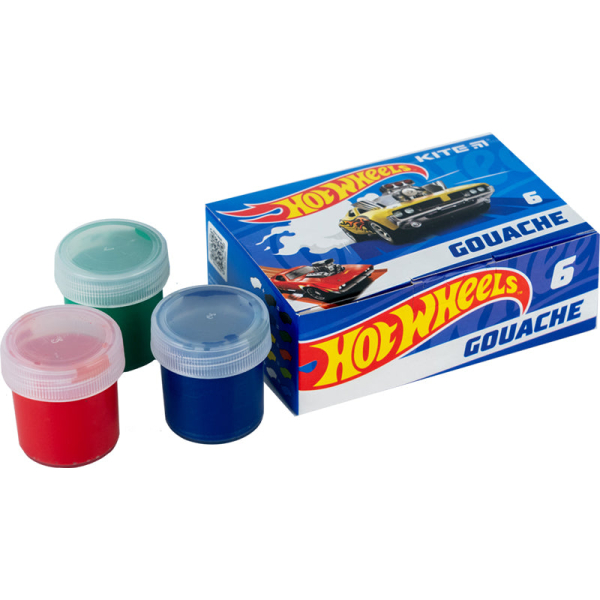 Гуаш Kite Hot Wheels HW23-062, 6 кольорів - фото 2