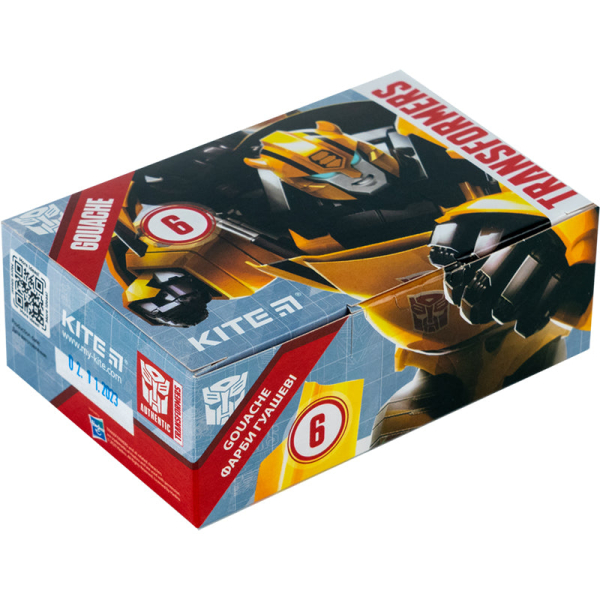 Гуаш Kite Transformers TF23-062, 6 кольорів - фото 1
