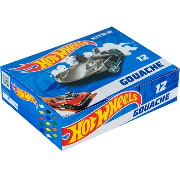 Гуаш Kite Hot Wheels HW23-063, 12 кольорів - фото 1