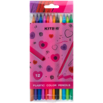 Олівці кольорові пластикові Kite Heart K24-049-2, 12 шт.