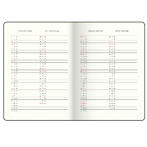 Щоденник датов 2026 STEEL A5 червоний - фото 3