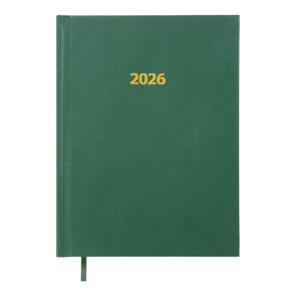 Щоденник датований 2026 Buromax Strong з бумвінілу А5 336 сторінок Зелений - фото 1