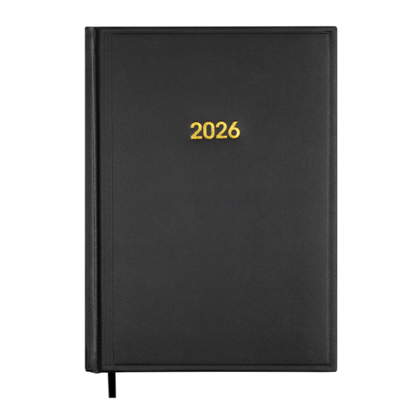 Щоденник датований 2026 А5 Buromax чорний  - фото 1