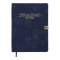 Щоденник датований 2026 Buromax Velour зі штучної шкіри А6 336 сторінок темно-синій - фото 1