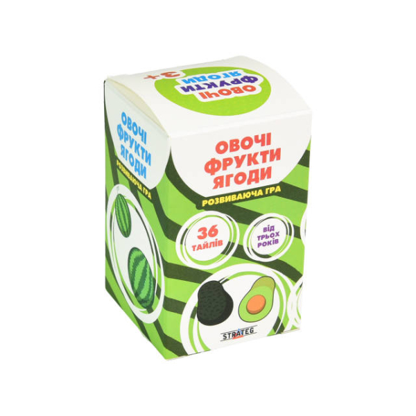Настільна гра Strateg Овочі, фрукти, ягоди розвиваюча українською мовою (30772) - фото 1
