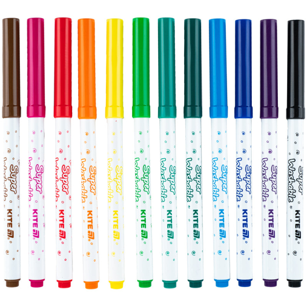Фломастери Kite Creative Superwashable K-1152, 12 кольорів - фото 2