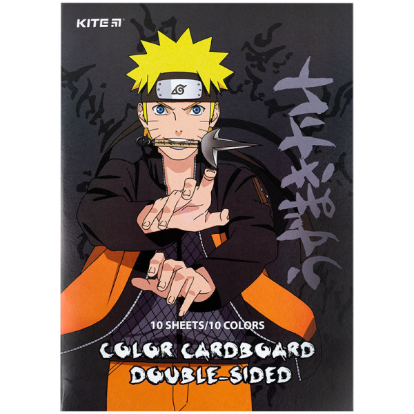 Картон кольоровий двосторонній Kite Naruto NR24-255, А4, 10 аркушів - фото 1