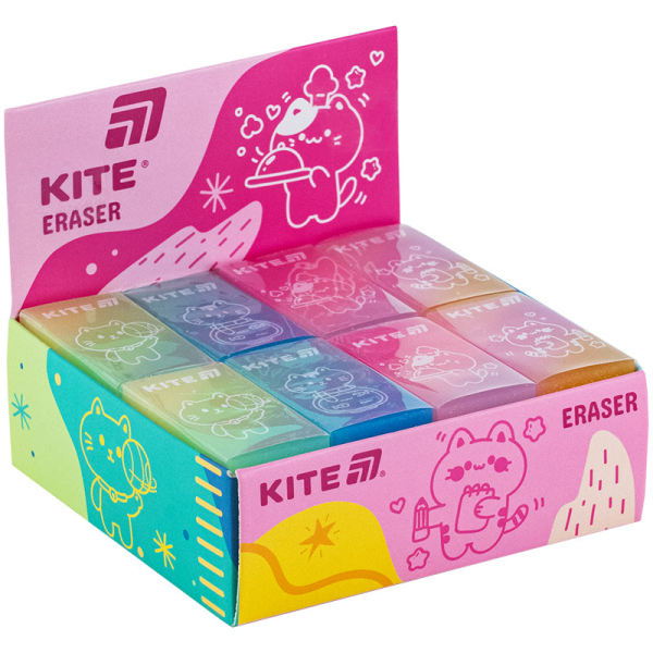 Гумка кольорова Kite Jelly cat K24-143, асорті - фото 2