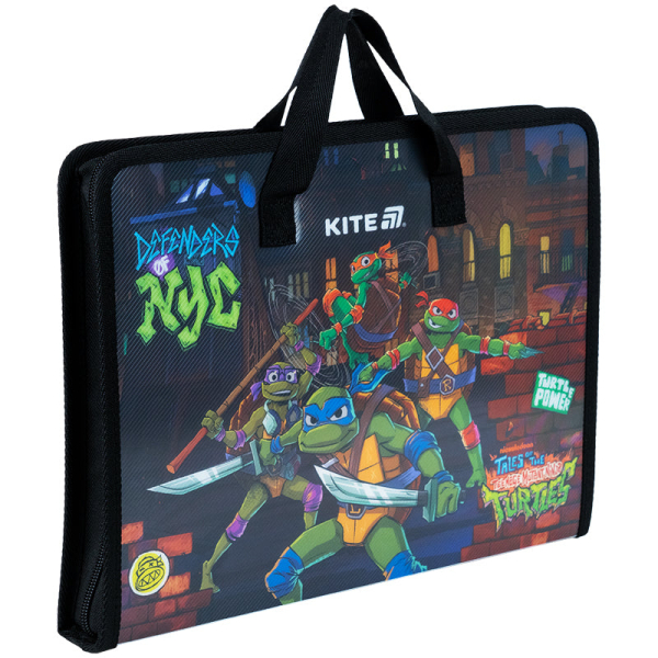 Папка-портфель на блискавці Kite Ninja Turtles NT25-202, 1 відділення, A4 - фото 3