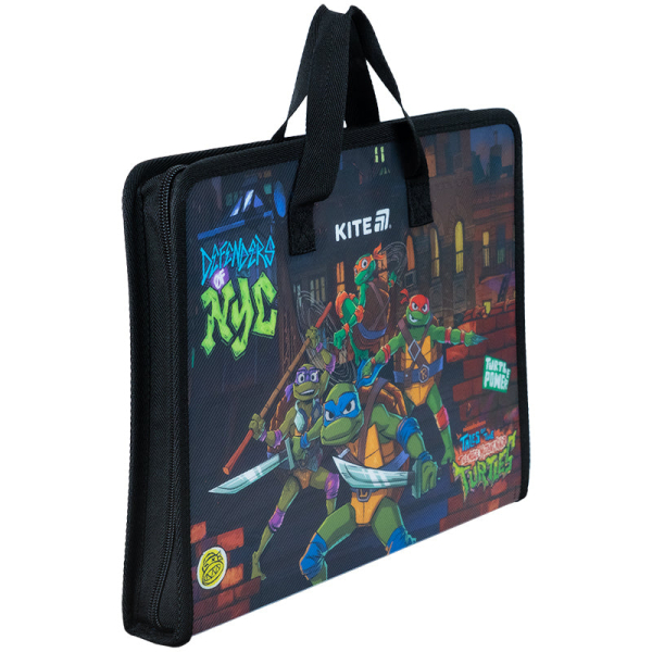Папка-портфель на блискавці Kite Ninja Turtles NT25-202, 1 відділення, A4 - фото 2
