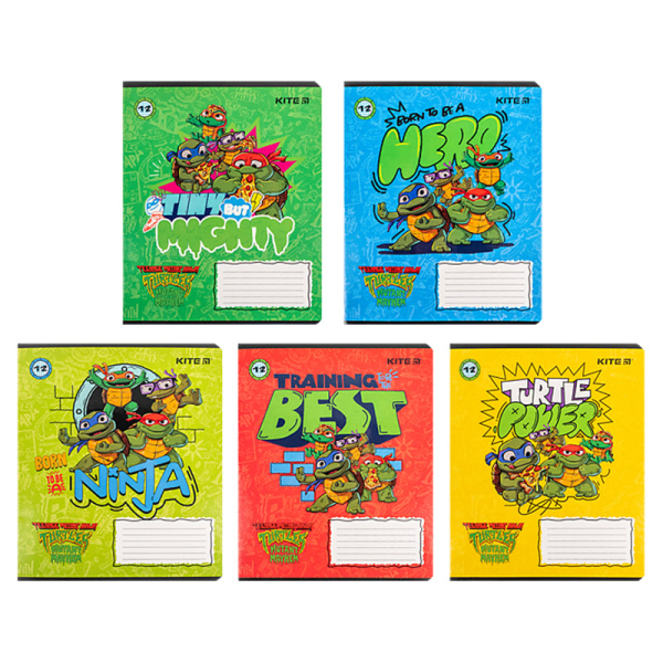 Зошит шкільний Kite Ninja Turtles NT24-232, 12 аркушів, клітинка - фото 1