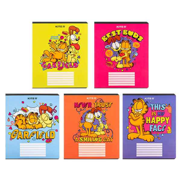 Зошит шкільний Kite Garfield GF24-236, 18 аркушів, клітинка - фото 1