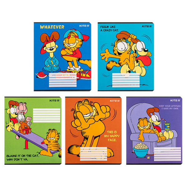 Зошит шкільний Kite Garfield GF24-237, 18 аркушів, лінія - фото 1