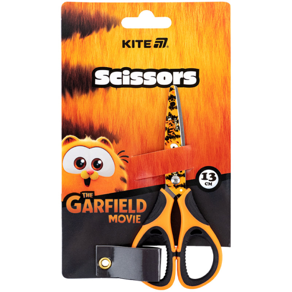Ножиці дитячі з гумовими вставками і малюнком на лезі Kite Garfield GF25-148, 13 см - фото 2