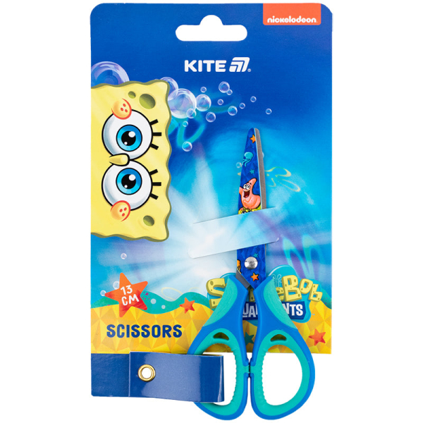 Ножиці дитячі з гумовими вставками і малюнком на лезі Kite Sponge Bob SB25-148, 13 см - фото 2