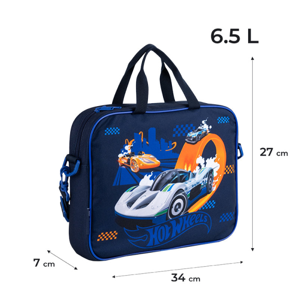 Шкільна текстильна сумка Kite Hot Wheels HW25-589 - фото 2