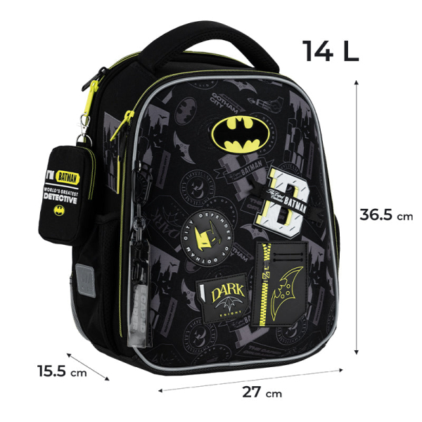 Рюкзак шкільний каркасний Kite Education DC Batman DC25-555S - фото 3