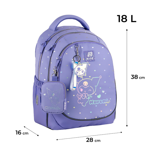 Рюкзак шкільний Kite Education Kuromi HK25-700M - фото 4