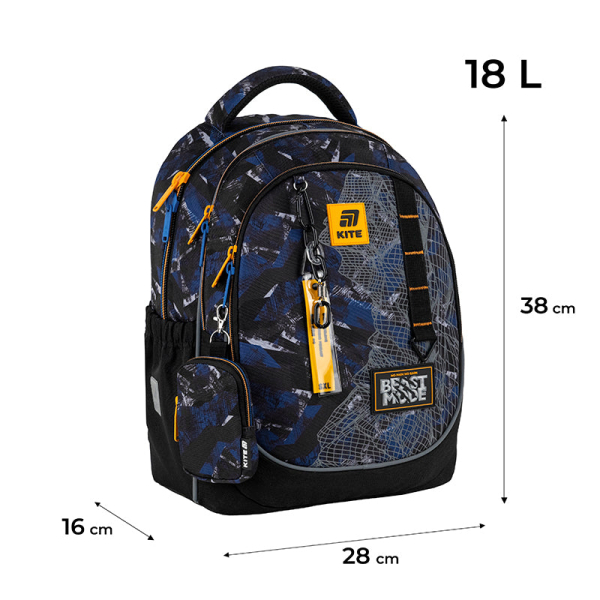 Рюкзак Kite Education Beast Mode 18 л K25-700M-4 - фото 3