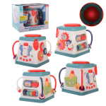 Бізікуб арт. PL-721-67 (10шт) озвучений українською мовою, активна кожна панель, букви, цифри, геометричні фігури, короб.21*17*19 см