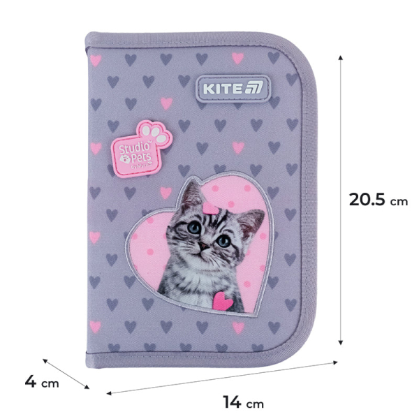 Пенал без наповнення Kite Studio Pets SP25-621, 1 відділення, 1 відворот - фото 2