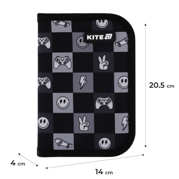 Пенал без наповнення Kite Game On K25-621-4, 1 відділення, 1 відворот - фото 2