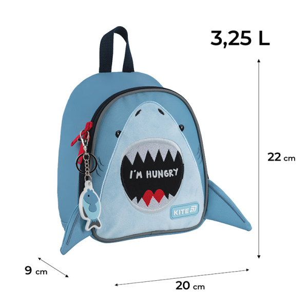 Рюкзак дитячий Kite Kids Hungry Shark K25-538XXS - фото 3