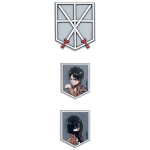 Набір бейджів на липучці Kite Attack on Titan AT25-3012, 3 шт. Набір бейджів на липучці Kite Attack on Titan AT25-3012, 3 шт.